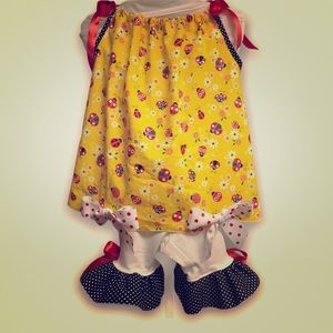 Little girls 2 piece outfit.